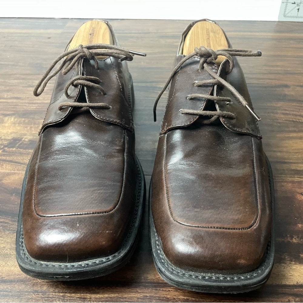 Borelli “Matthew” Brown Genuine Leather Lace Up Shoes Size 9M